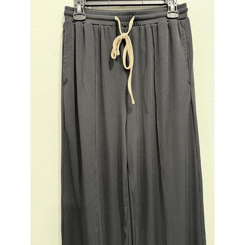 Cider Black Wide Leg Pants, Women's Large - Picture 4 of 5